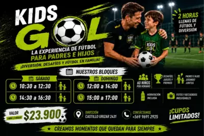 ⚽ Kids Gol: fútbol, desafíos y diversión en familia - Entretención y deporte